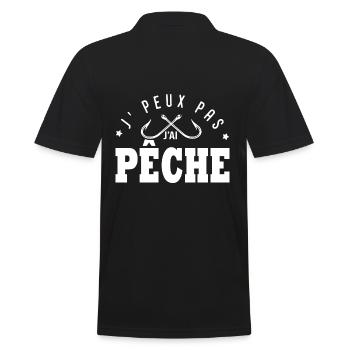 J'peux pas j'ai pêche cadeau homme pêche humour - Polo Homme - noir - Dos - Kai (181cm)