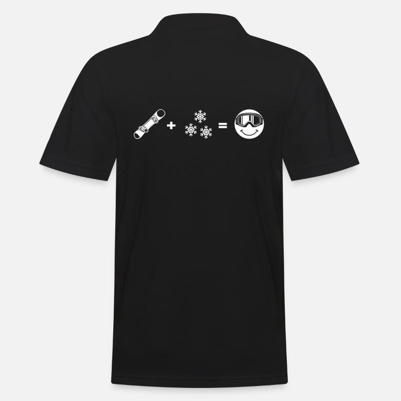 Snowboarder « Snowboarder-Love » Freestyleboard - Polo Homme - noir