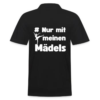 Nur mit meinen Mädels Ballett Gemeinschaft Verein - Männer Poloshirt - Schwarz - Hinten - Kai (181cm)