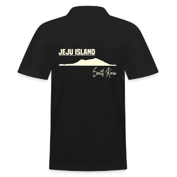 Jeju Island South Korea - Männer Poloshirt - Schwarz - Hinten - Kai (181cm)
