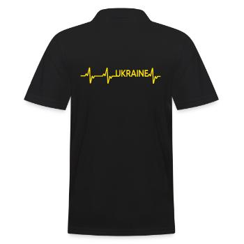 UKRAINE-soutien de battement de cœur Zelenskyy PRO-ukraina - Polo Homme - noir - Dos - Kai (181cm)