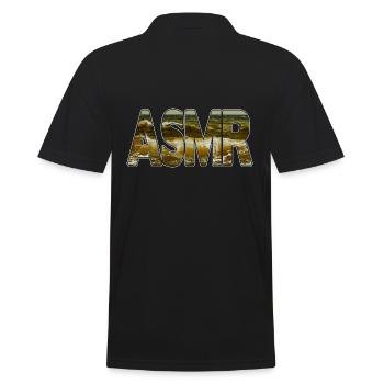 ASMR Waves Sea - Men's Polo Shirt - black - Back - Kai (181cm)