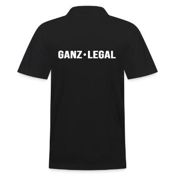 Legal undercover Punk chill out Freiheit - Männer Poloshirt - Schwarz - Hinten - Kai (181cm)