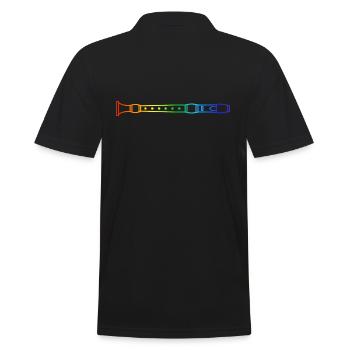 Flûte, Flûte, Orchestre, Musique Arc-en-ciel - Polo Homme - noir - Dos - Kai (181cm)