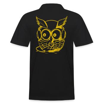 Casque jaune hibou - Polo Homme - noir - Dos - Kai (181cm)