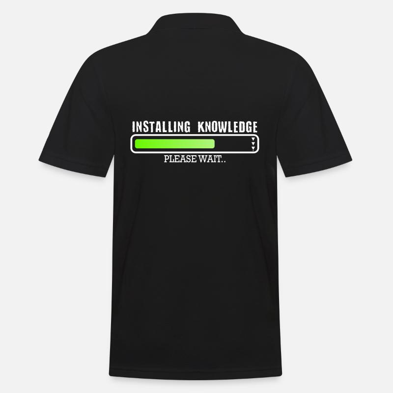 Installing Knowledge please wait - Männer Poloshirt - Schwarz