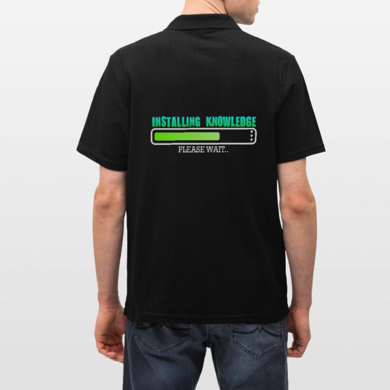 Installing Knowledge please wait Männer Poloshirt