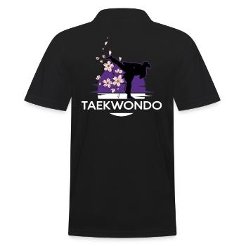 Taekwondo TKD Arts martiaux All-Combat Girl Dan Kiai - Polo Homme - noir - Dos - Kai (181cm)