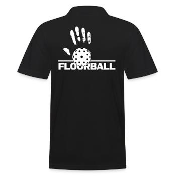 floorball floorball floorball-stop - Men's Polo Shirt - black - Back - Kai (181cm)