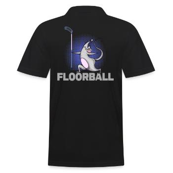 Floorball Floorball Mouse Bandy - Men's Polo Shirt - black - Back - Kai (181cm)