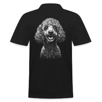 Pudel Portrait Hunde Hund Kleinpudel - Männer Poloshirt - Schwarz - Hinten - Kai (181cm)