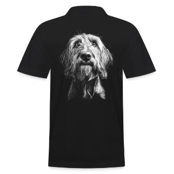 Spinone Italiano Portrait Dogs Dog Hunting Dogs - Men's Polo Shirt - black - Back - Kai (181cm)