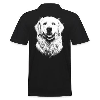 Portrait des Pyrénées Chien de montagne des Pyrénées Chiens - Polo Homme - noir - Dos - Kai (181cm)