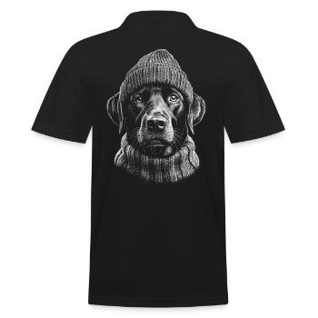 Labrador Hat Dog Dog Labbi Retriever - Men's Polo Shirt - black - Back - Kai (181cm)