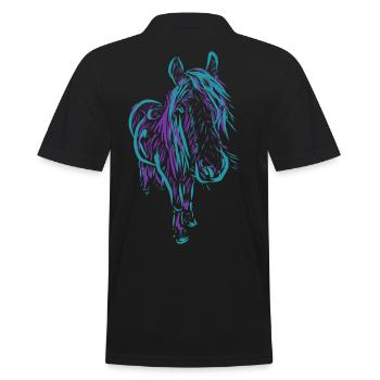 Cheval - Polo Homme - noir - Dos - Kai (181cm)