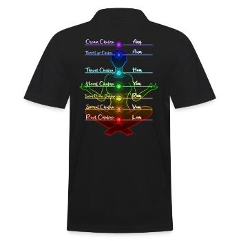 Meditation chakra spiritual funny gift idea - Men's Polo Shirt - black - Back - Kai (181cm)