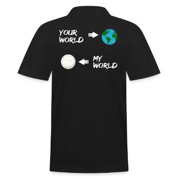 volleyball volleyballer volleyballworld - Männer Poloshirt - Schwarz - Hinten - Kai (181cm)