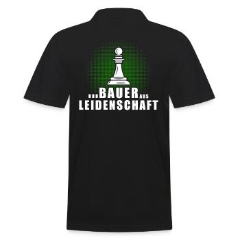 Bauernhof Landwirt Bauer aus Leidenschaft Dorfkind - Männer Poloshirt - Schwarz - Hinten - Kai (181cm)