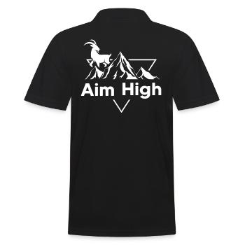 bergwandern ferrata kraxeln alpin berg klettern - Männer Poloshirt - Schwarz - Hinten - Kai (181cm)