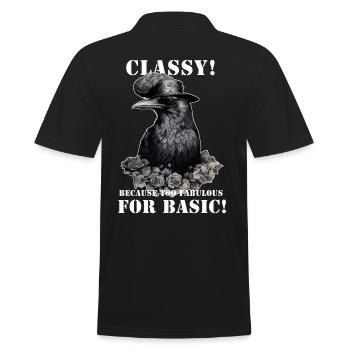 Steampunk Raven - Men's Polo Shirt - black - Back - Kai (181cm)