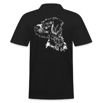GERMAN WIRE HAIR Wilsigns Jagdhund chiens de chasse - Polo Homme - noir - Dos - Kai (181cm)