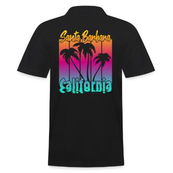 Vintage Santa Barbara Sunset - Men's Polo Shirt - black - Back - Kai (181cm)
