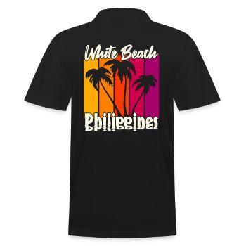 Vintage White Beach Philippines - Polo Homme - noir - Dos - Kai (181cm)