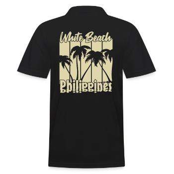 Vintage White Beach Philippines - Polo Homme - noir - Dos - Kai (181cm)
