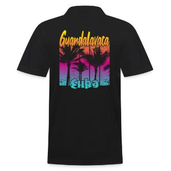 Guardalavaca Cuba - Männer Poloshirt - Schwarz - Hinten - Kai (181cm)