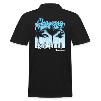 Chaweng Koh Samui Thailand - Männer Poloshirt - Schwarz - Hinten - Kai (181cm)