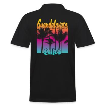 Guardalavaca Cuba - Männer Poloshirt - Schwarz - Hinten - Kai (181cm)