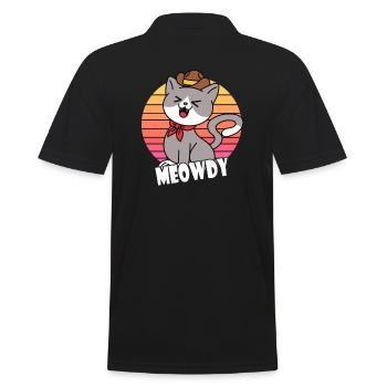 Meowdy Cowboy Chat - Polo Homme - noir - Dos - Kai (181cm)