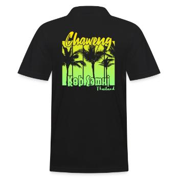 Chaweng Koh Samui Thailand - Männer Poloshirt - Schwarz - Hinten - Kai (181cm)