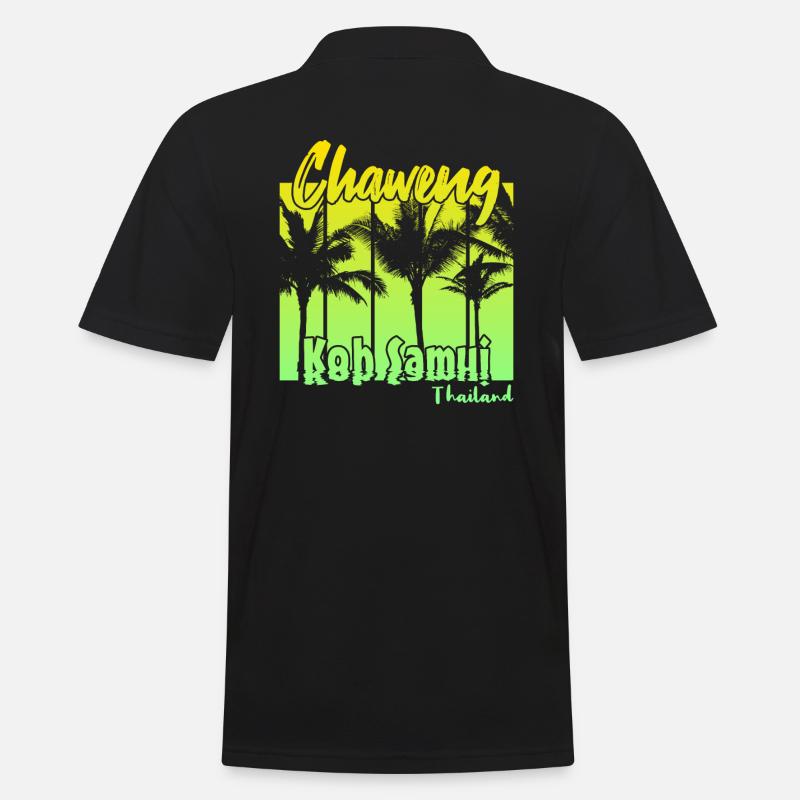 Chaweng Koh Samui Thailand - Männer Poloshirt - Schwarz