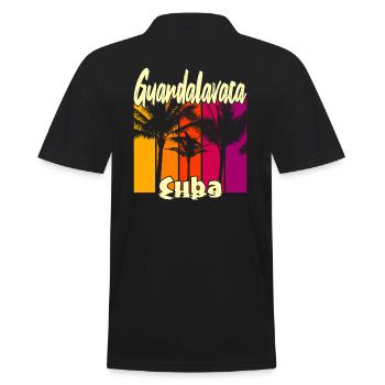 Guardalavaca Cuba - Männer Poloshirt - Schwarz - Hinten - Kai (181cm)