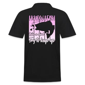 Je sais que je pêche comme une fille - Polo Homme - noir - Dos - Kai (181cm)