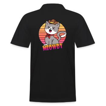 Meowdy Cowboy Chat - Polo Homme - noir - Dos - Kai (181cm)