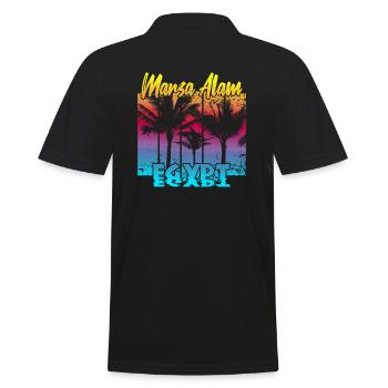 Marsa Alam Egypt - Männer Poloshirt - Schwarz - Hinten - Kai (181cm)
