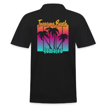 Treasure Beach Jamaica - Men's Polo Shirt - black - Back - Kai (181cm)