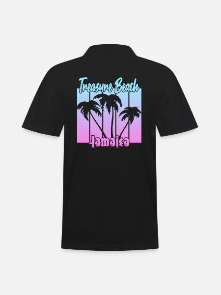 Treasure Beach Jamaica - Men's Polo Shirt - black