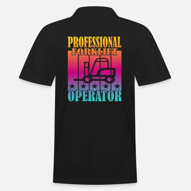 Professional Forklift Operator - Männer Poloshirt - Schwarz