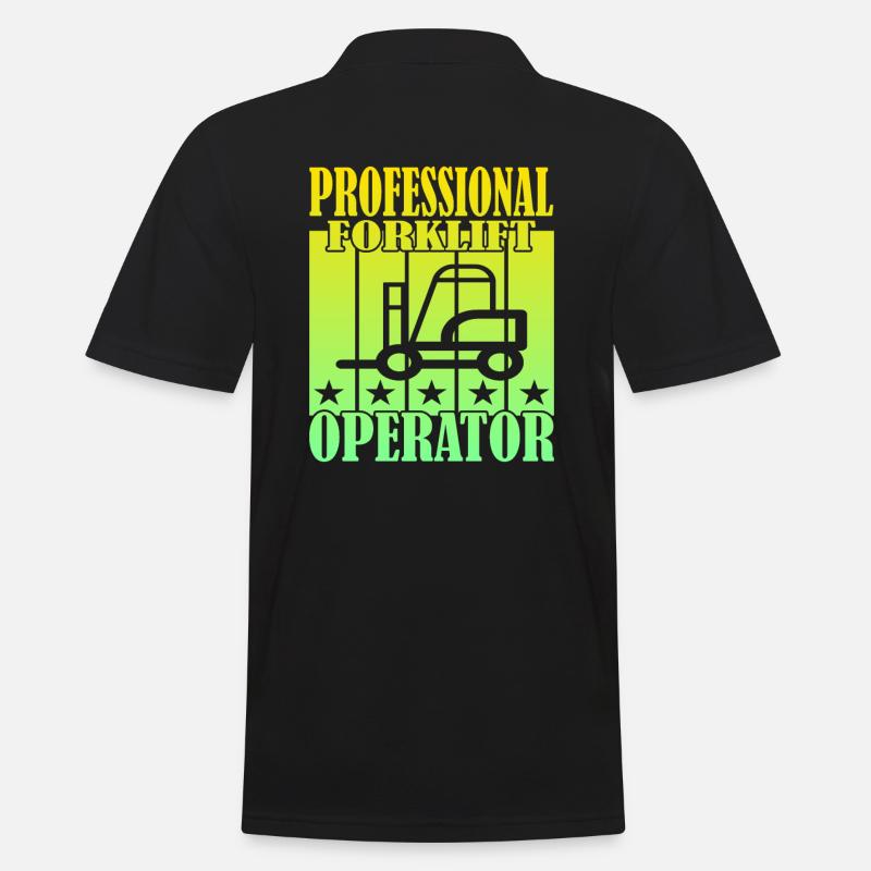 Professional Forklift Operator - Männer Poloshirt - Schwarz