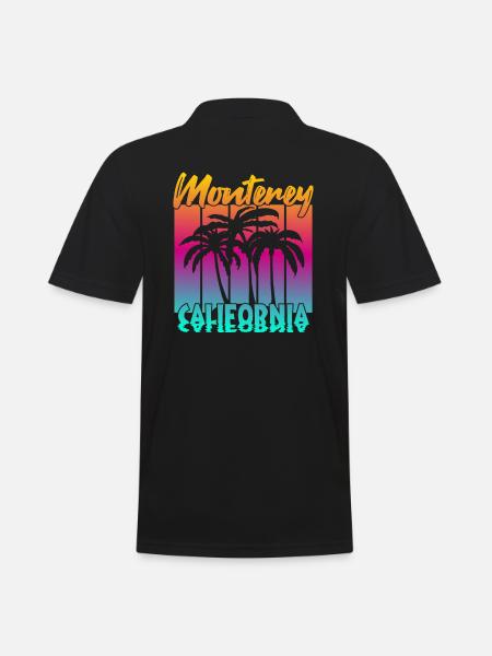 Monterey California - Men's Polo Shirt - black