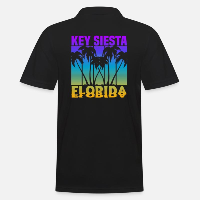 Key Siesta Florida - Männer Poloshirt - Schwarz