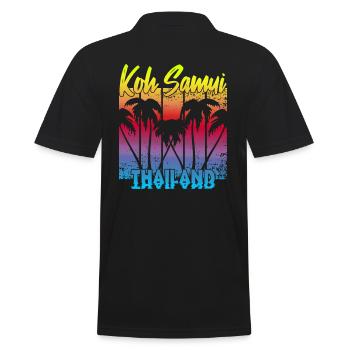 Koh Samui Thailand - Männer Poloshirt - Schwarz - Hinten - Kai (181cm)