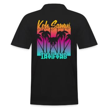 Koh Samui Thailand - Männer Poloshirt - Schwarz - Hinten - Kai (181cm)