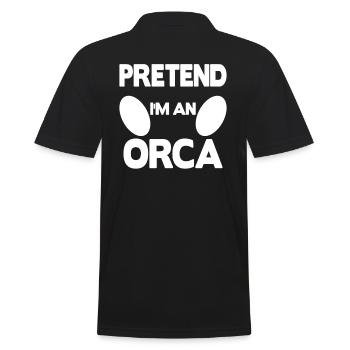 Pretend i'm an Orca - Men's Polo Shirt - black - Back - Kai (181cm)