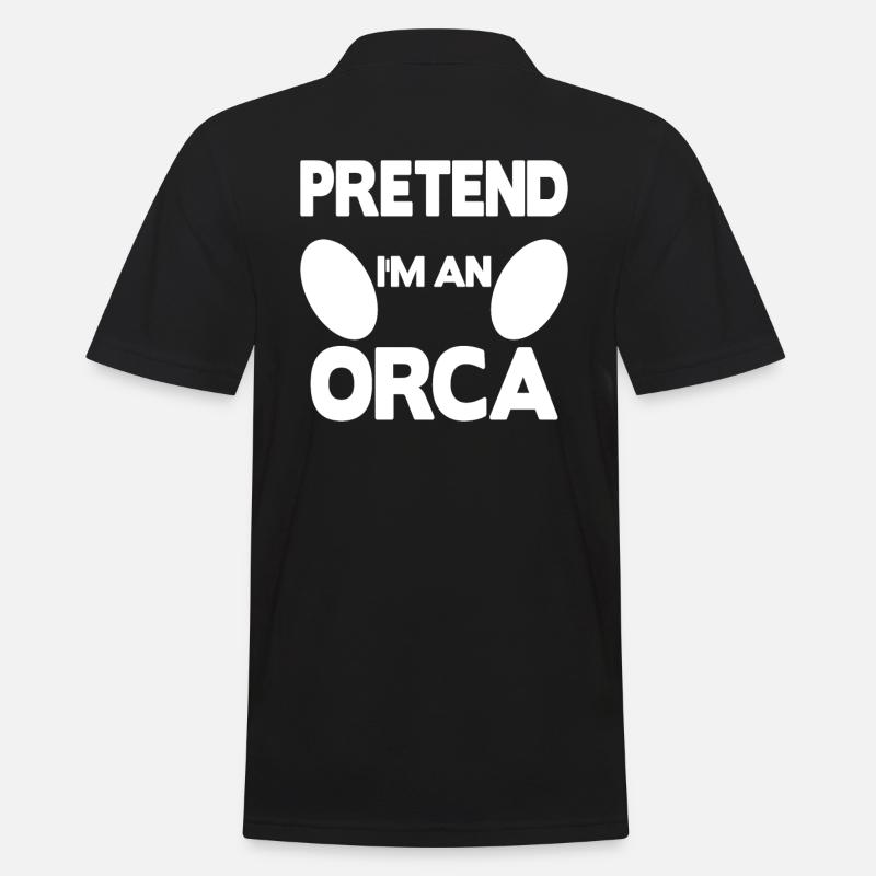 Pretend i'm an Orca - Männer Poloshirt - Schwarz