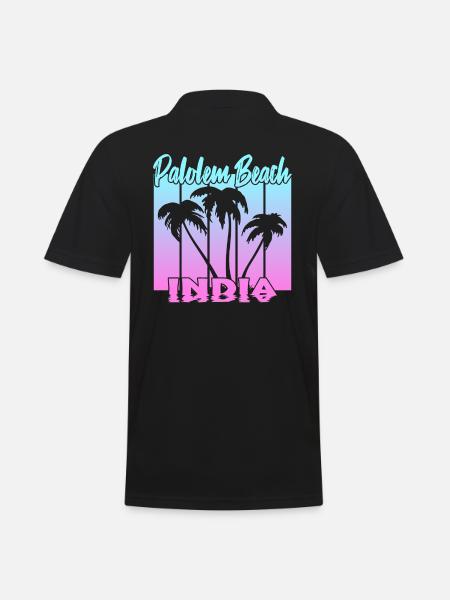 Palolem Beach India - Männer Poloshirt - Schwarz
