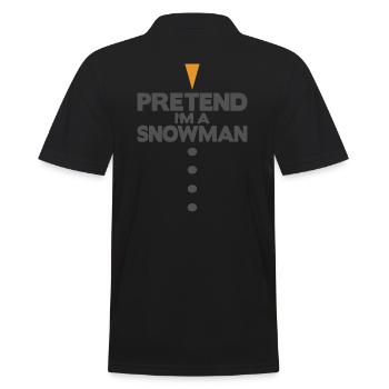 Pretend i'm a snowman - Männer Poloshirt - Schwarz - Hinten - Kai (181cm)